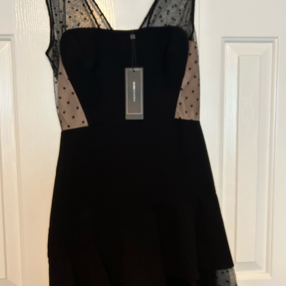BCBGMAXAZRIA Adriana Asymmetrical Ruffle-Skirt Dress - Picture 3 of 5